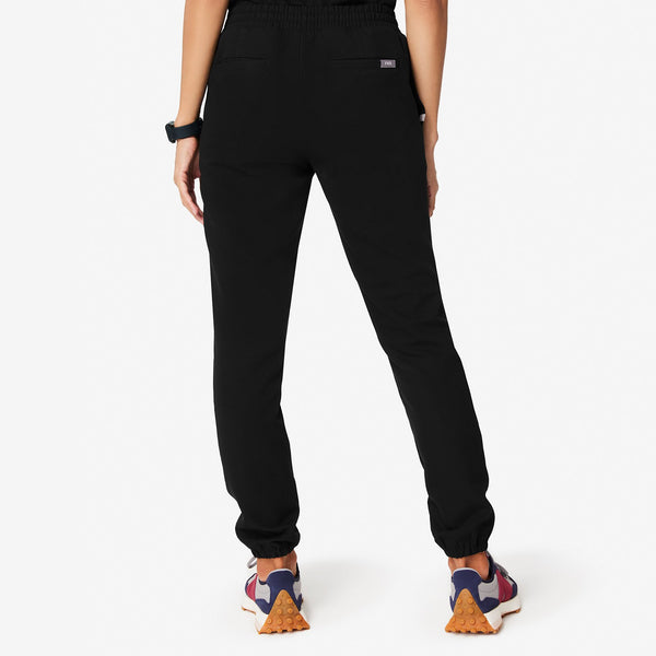 Women's Black Cedar - Pintuck Jogger Scrub Pant