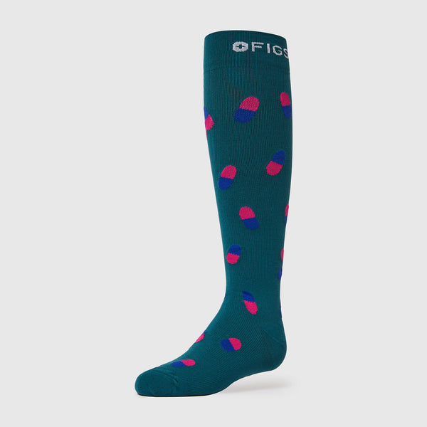 women's Caribbean Blue Chill Pill - Compression Socks