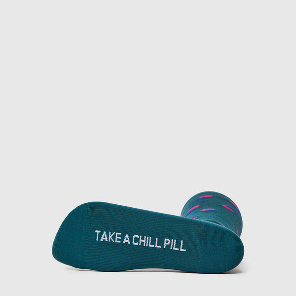 women's Caribbean Blue Chill Pill - Compression Socks