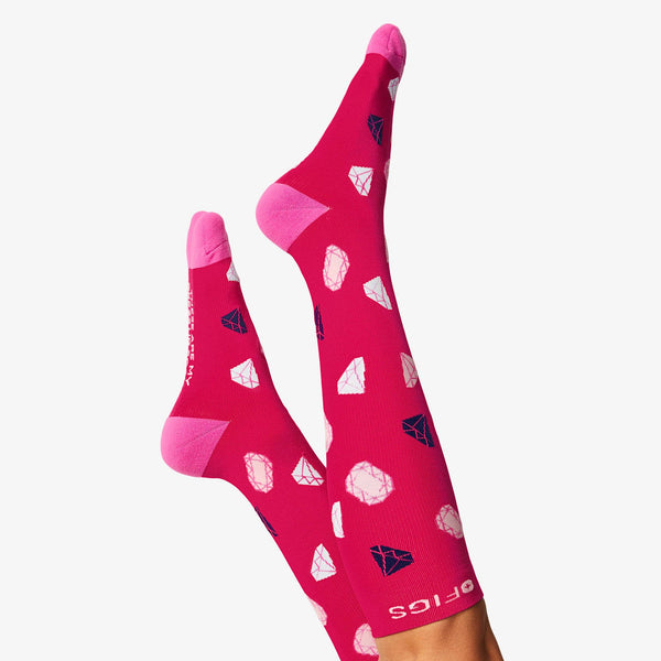 Women's Shocking Pink Dress Up - Compression Socks