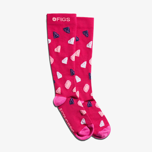 Women's Shocking Pink Dress Up - Compression Socks