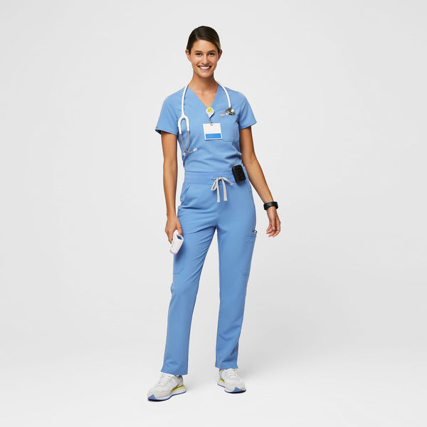 Women's Ceil Blue Yola High-Rise Slim 2.0 - Tall  Scrub Pant