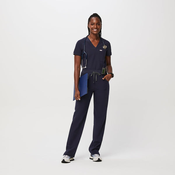 Women's Navy Kade High-Rise - Petite Straight-Leg Scrub Pant™
