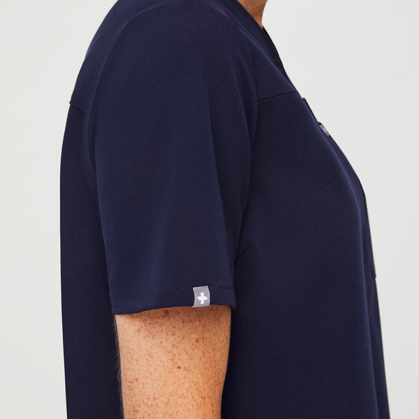 Women's Navy Kaya  - Classic V-Neck Scrub Top