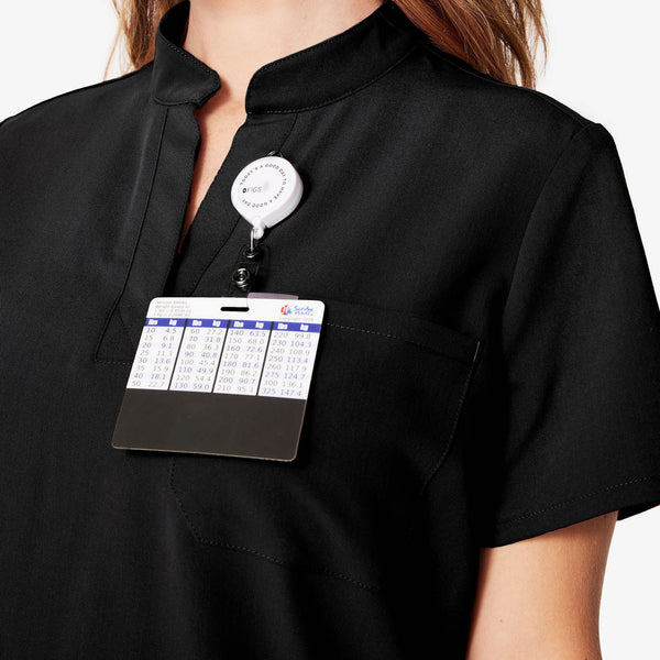 Women's Black Kitale Maternity - Scrub Top