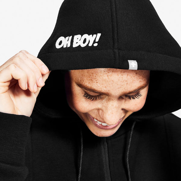 Women's Black Mickey Mouse Oh Boy Hoodie
