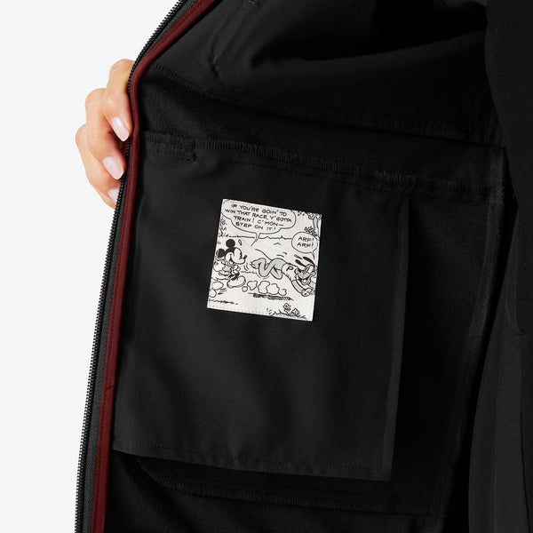 Women's Black Mickey Mouse Softshell Jacket