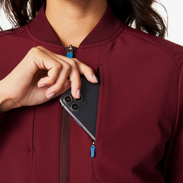 Women's Burgundy Mickey Mouse Softshell Jacket