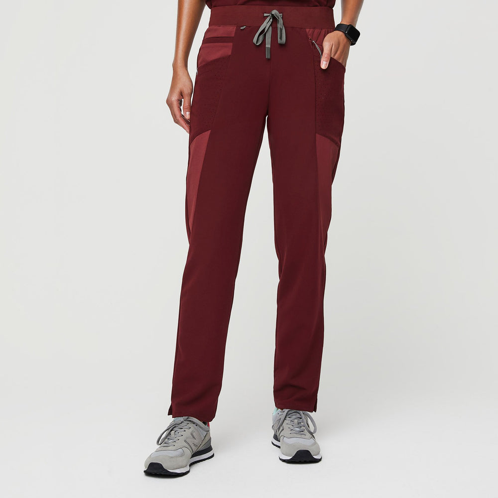 Women's Burgundy Mombasa - Slim Scrub Pant