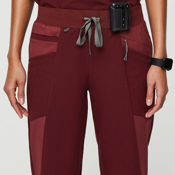 Women's Burgundy Mombasa - Slim Scrub Pant