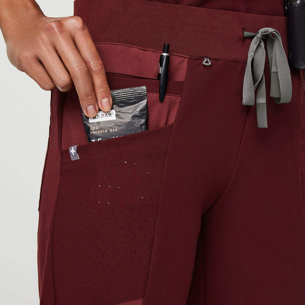 Women's Burgundy Mombasa - Slim Scrub Pant