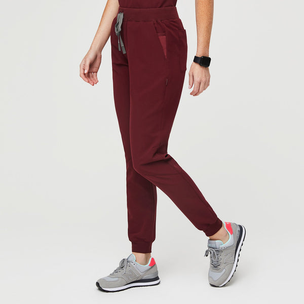 Women's Burgundy Muhima - Skinny Jogger Scrub Pant