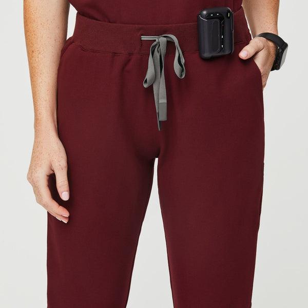 Women's Burgundy Muhima - Skinny Jogger Scrub Pant