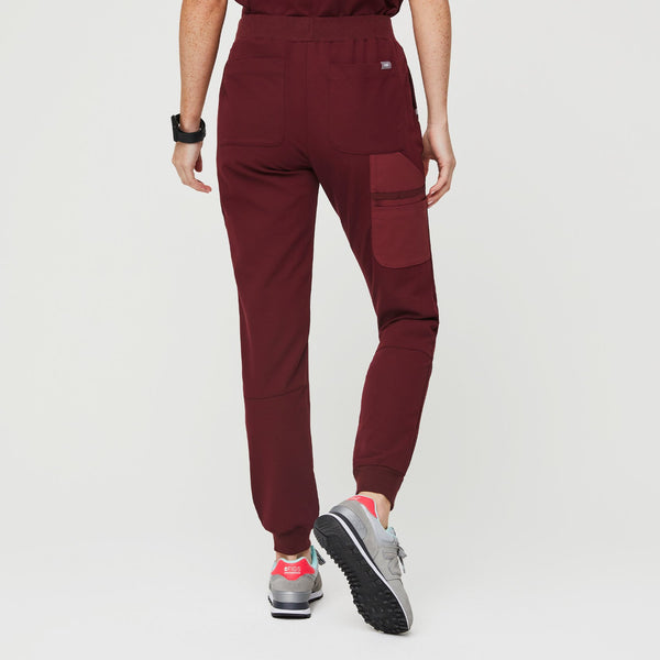 Women's Burgundy Muhima - Skinny Jogger Scrub Pant