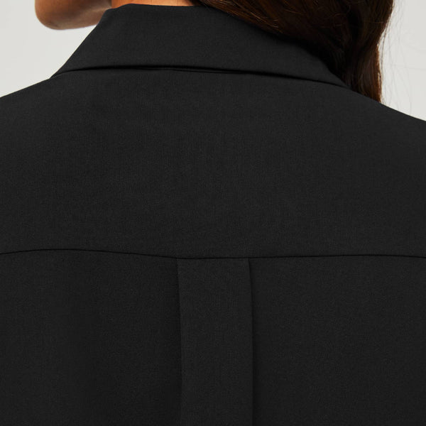 Women's Black Nala - Long-Sleeve ScrubPolo™