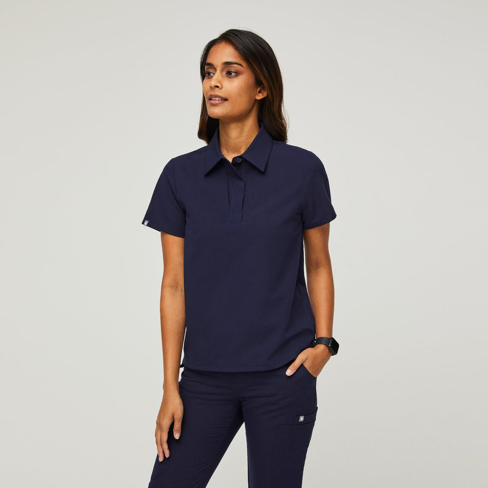 Women's Navy Nala - Short-Sleeve ScrubPolo™