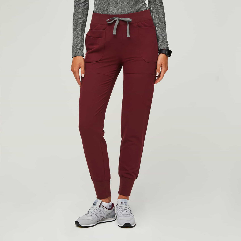 Women's Burgundy Nepal - Skinny Jogger Scrub Pant