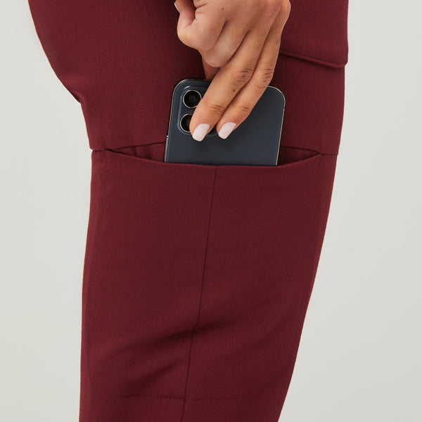Women's Burgundy Nepal - Skinny Jogger Scrub Pant