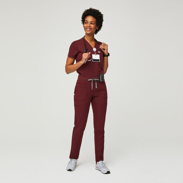 Women's Burgundy Nepal - Tall Skinny Scrub Pant