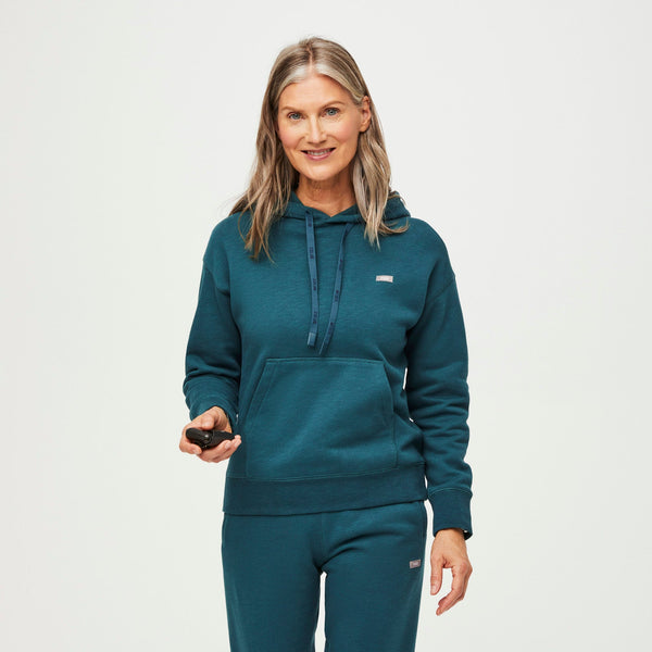 Women's Caribbean Blue Off-Shift™ - Hoodie Sweatshirt