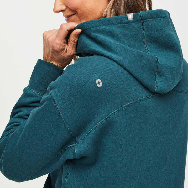Women's Caribbean Blue Off-Shift™ - Hoodie Sweatshirt