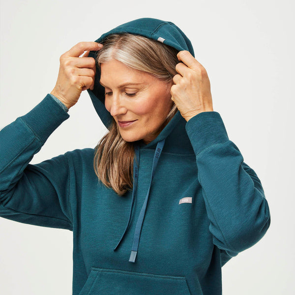 Women's Caribbean Blue Off-Shift™ - Hoodie Sweatshirt