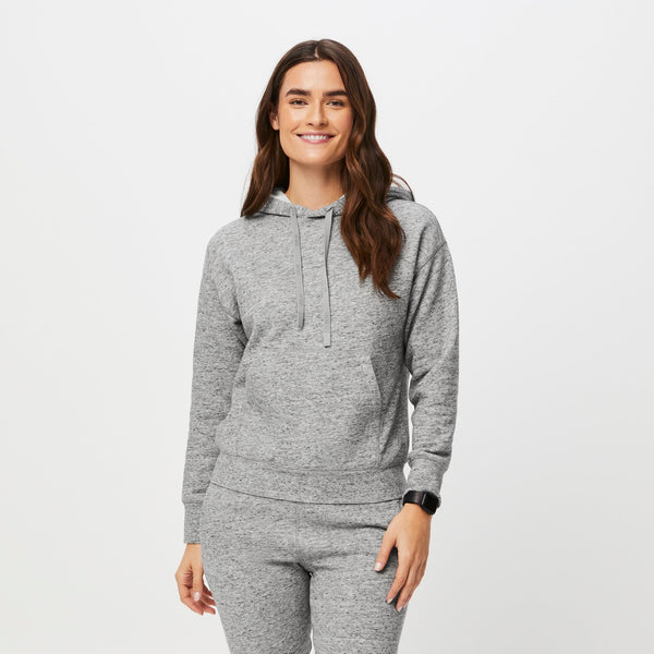 Women's Heather Grey Off-Shift™ - Hoodie Sweatshirt