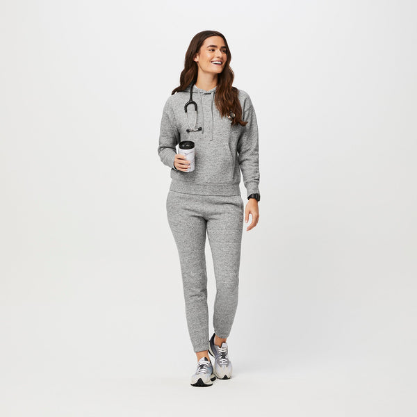 Women's Heather Grey Off-Shift™ - Hoodie Sweatshirt
