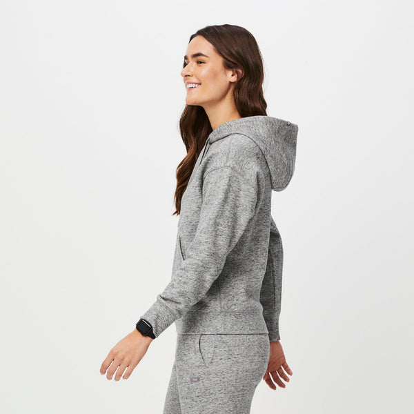 Women's Heather Grey Off-Shift™ - Hoodie Sweatshirt