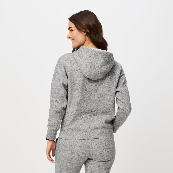 Women's Heather Grey Off-Shift™ - Hoodie Sweatshirt