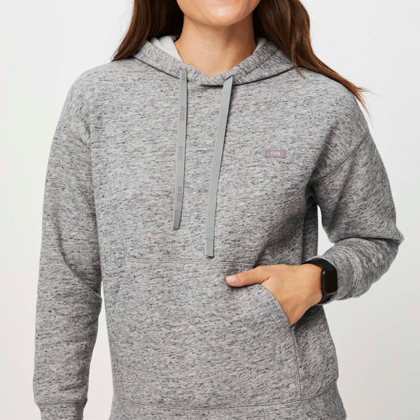 Women's Heather Grey Off-Shift™ - Hoodie Sweatshirt