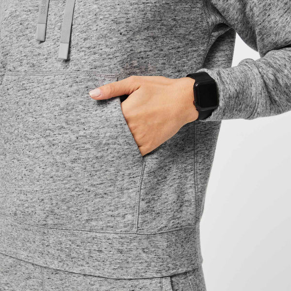 Women's Heather Grey Off-Shift™ - Hoodie Sweatshirt