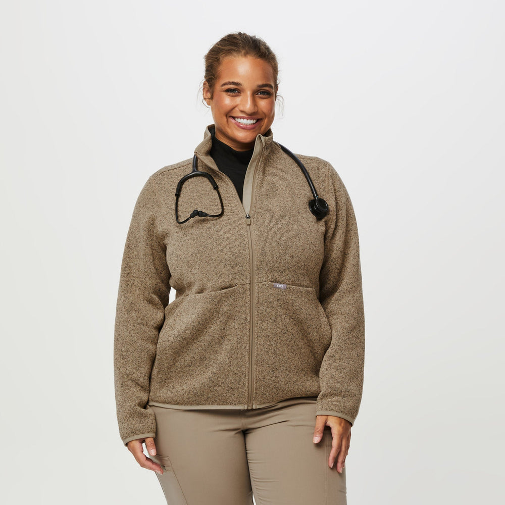 Women's Heather Latte On-Shift™ - Sweater-Knit Jacket