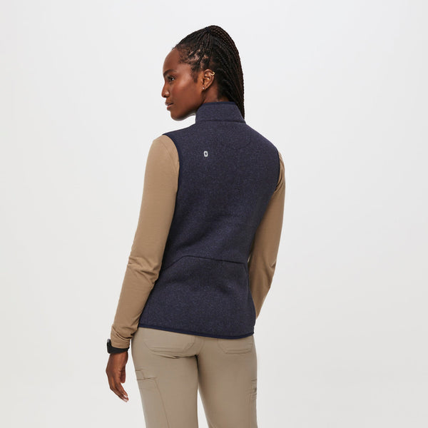 Women's Heather Navy On-Shift™ - Sweater-Knit Vest