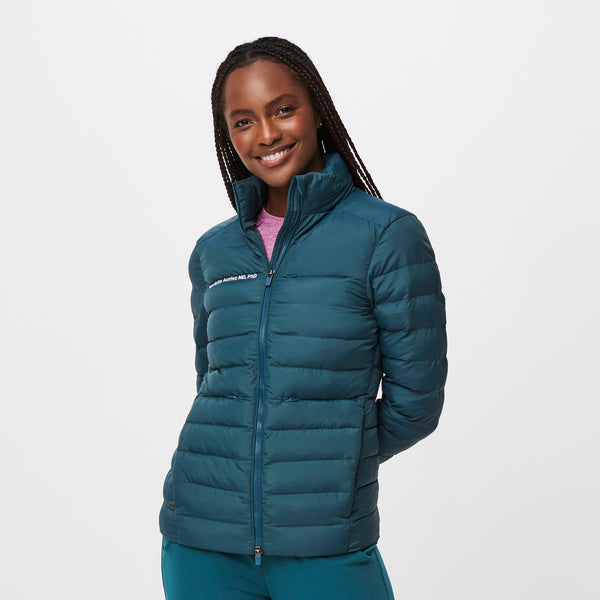 women's Caribbean Blue Packable - Puffer Jacket