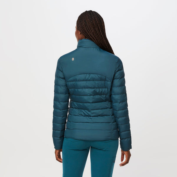 women's Caribbean Blue Packable - Puffer Jacket