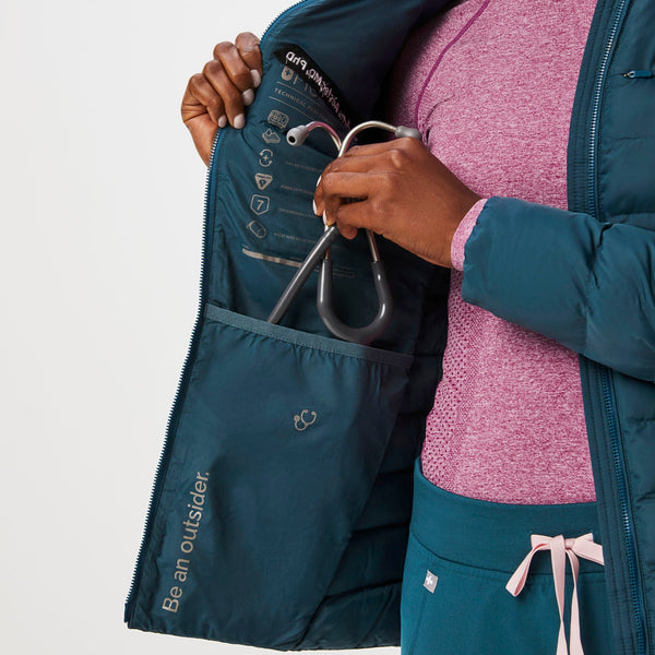 women's Caribbean Blue Packable - Puffer Jacket