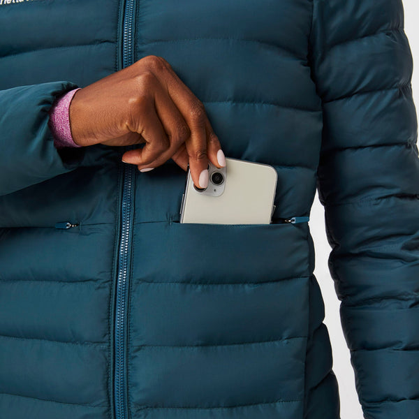 women's Caribbean Blue Packable - Puffer Jacket