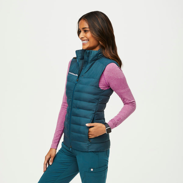 women's Caribbean Blue Packable - Puffer Vest