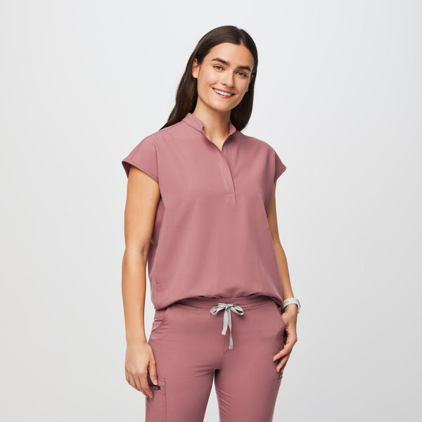 Women's Mauve Rafaela™ - Oversized Scrub Top