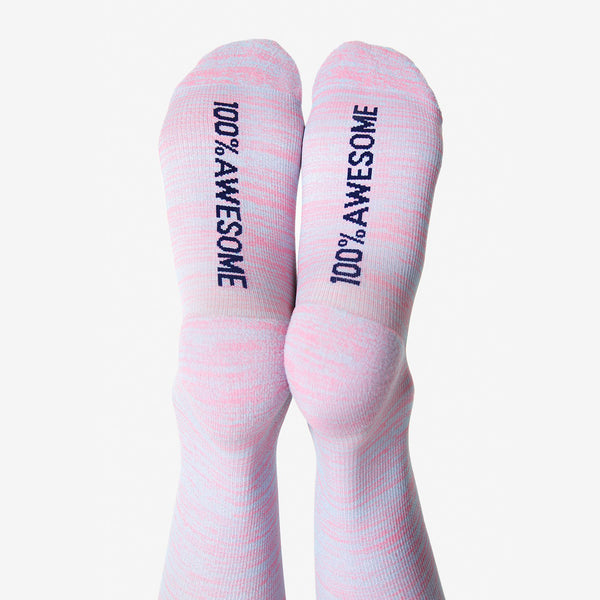 Women's Pink Space Dye - Compression Socks