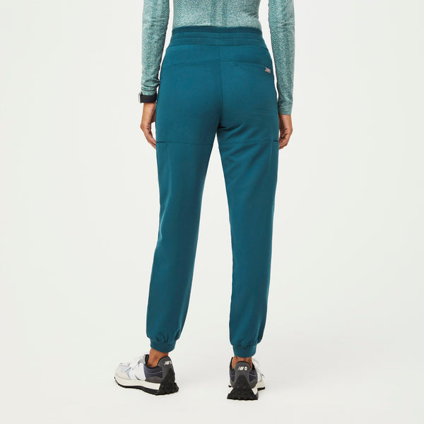 Women's Caribbean Blue Sumaiya High-Rise  - Skinny Scrub Pant
