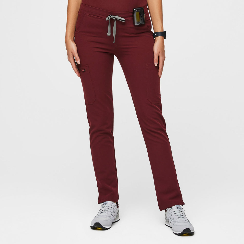 Women's Burgundy Yola Slim - Petite Scrub Pant™