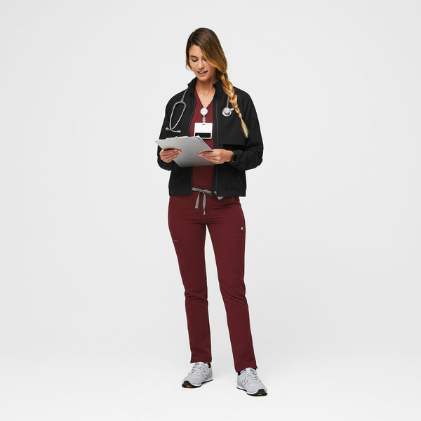 Women's Burgundy Yola Slim - Petite Scrub Pant™
