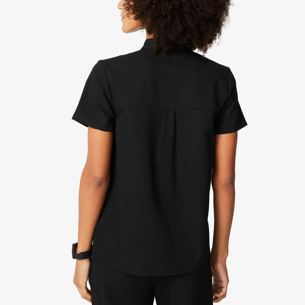 Women's Black Celemu -  Scrub Top