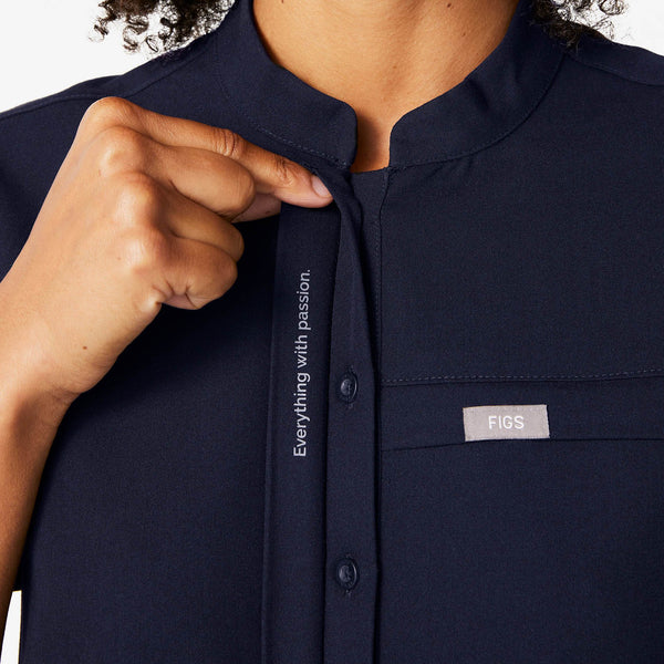 Women's Navy Celemu -  Scrub Top