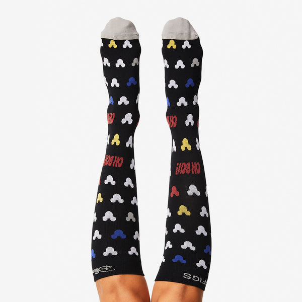 Women's Black Mini Mickey Mouse - Compression Socks