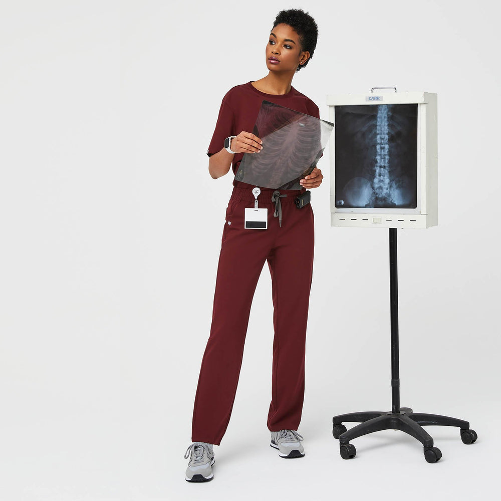 Women's Burgundy Sewell - Classic Scrub Pant