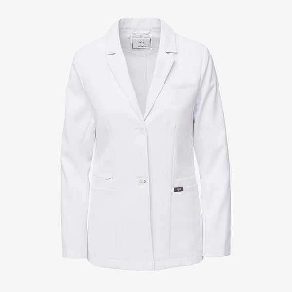 Women's White Bellevue - Short Slim Lab Coat